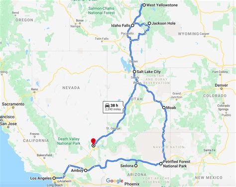 Road Trip From Los Angeles To Yellowstone
